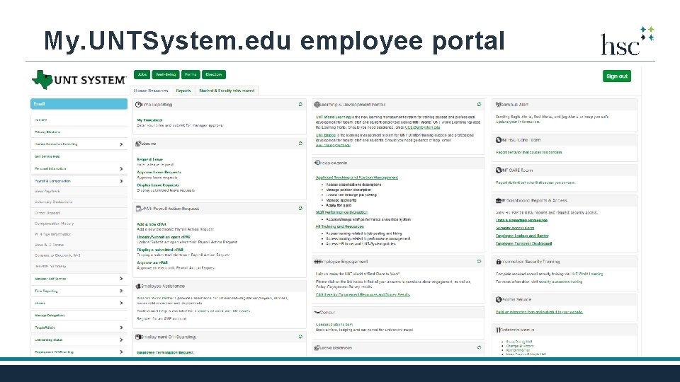 My. UNTSystem. edu employee portal 