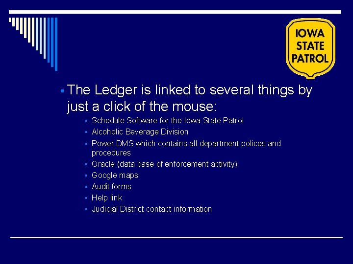 § The Ledger is linked to several things by just a click of the § The Ledger is linked to several things by just a click of the