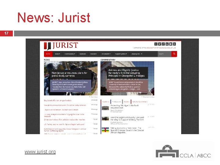 News: Jurist 17 www. jurist. org 
