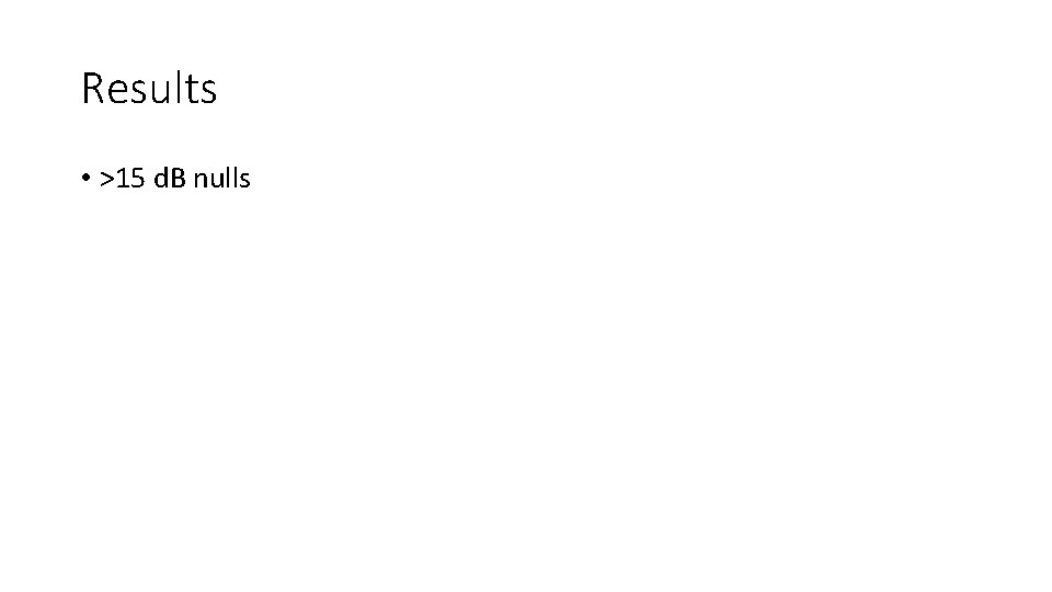 Results • >15 d. B nulls 