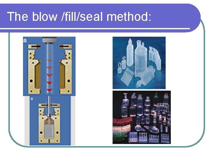 The blow /fill/seal method: 