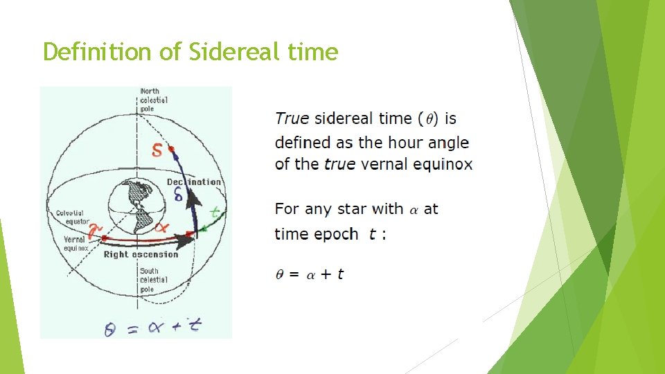 Definition of Sidereal time 