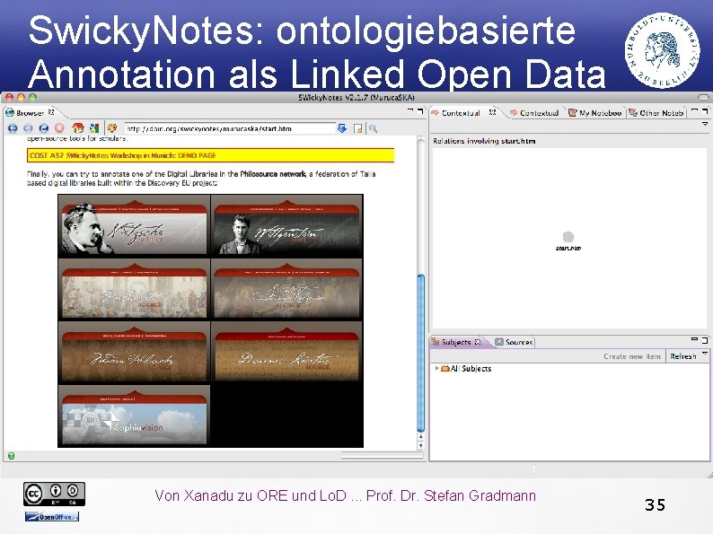 Swicky. Notes: ontologiebasierte Annotation als Linked Open Data Von Xanadu zu ORE und Lo.