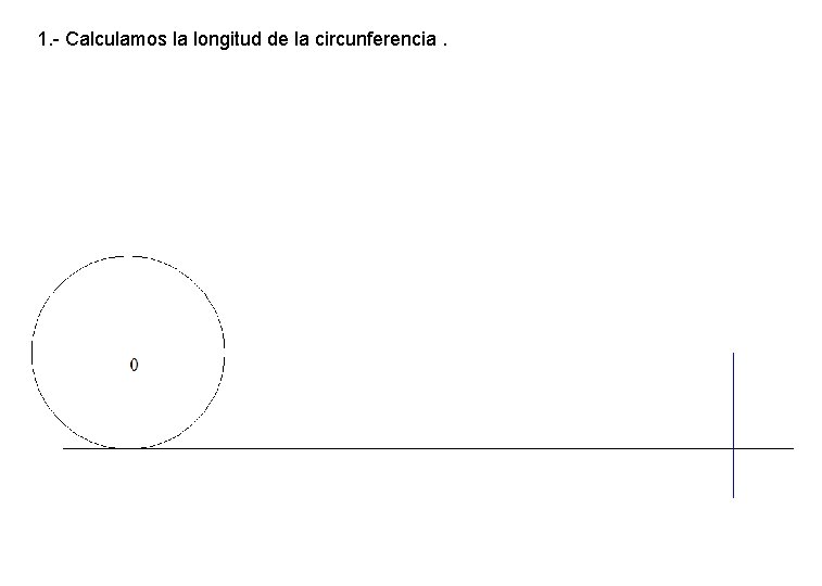 1. - Calculamos la longitud de la circunferencia. 1. - Calculamos la longitud de la circunferencia.