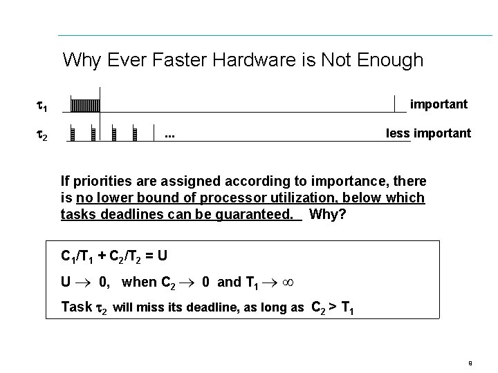 Why Ever Faster Hardware is Not Enough 1 2 important. . . less important