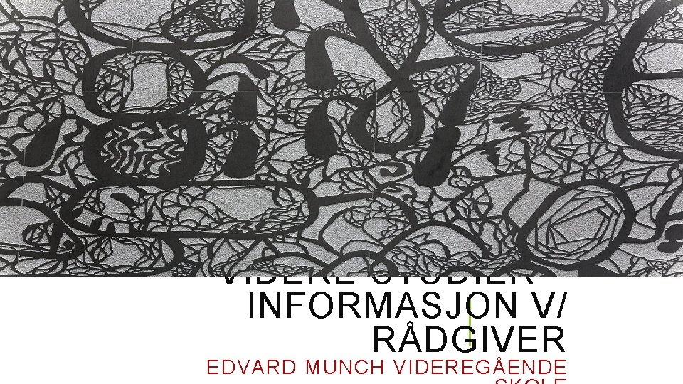 VIDERE STUDIER – INFORMASJON V/ RÅDGIVER EDVARD MUNCH VIDEREGÅENDE 