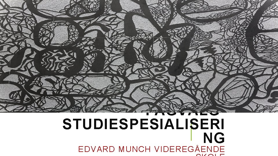 FAGVALGSTUDIESPESIALISERI NG EDVARD MUNCH VIDEREGÅENDE 