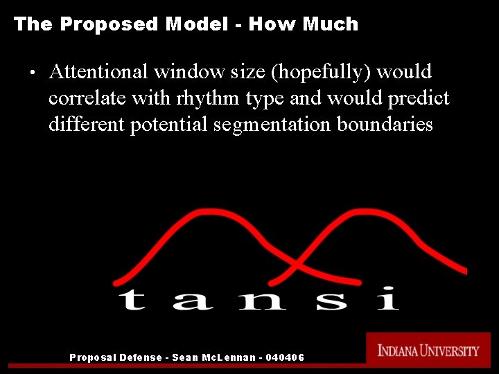 The Proposed Model - How Much • Attentional window size (hopefully) would correlate with