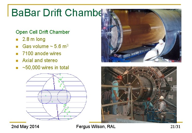 Ba. Bar Drift Chamber Open Cell Drift Chamber n 2. 8 m long n Ba. Bar Drift Chamber Open Cell Drift Chamber n 2. 8 m long n