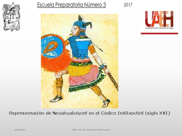 Representación de Nezahualcóyotl en el Códice Ixtlilxochitl (siglo XVI) 14/06/2021 MTRA. MA. DEL ROSARIO