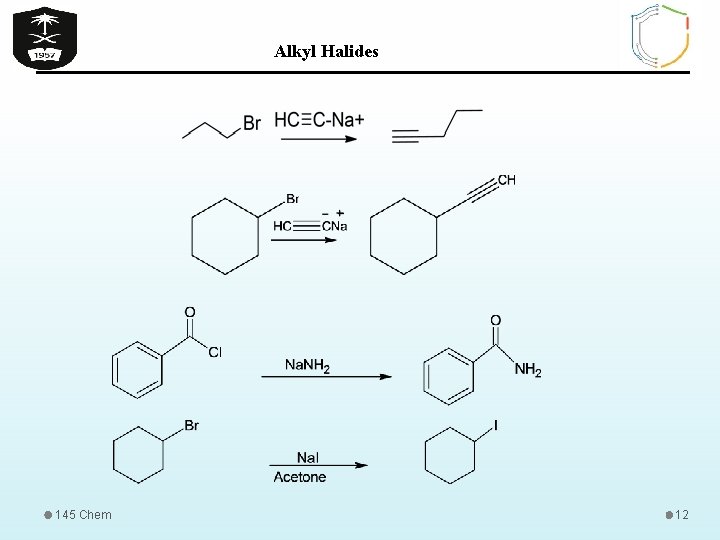 Alkyl Halides 145 Chem 12 