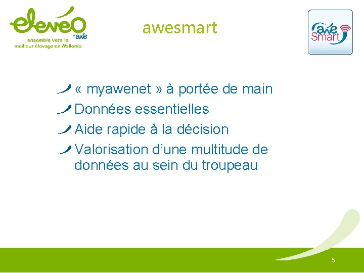 awesmart « myawenet » à portée de main Données essentielles Aide rapide à la