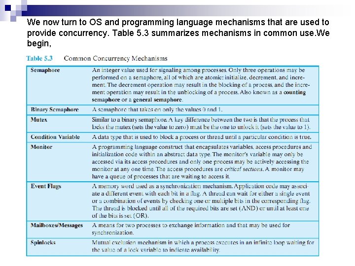 We now turn to OS and programming language mechanisms that are used to provide