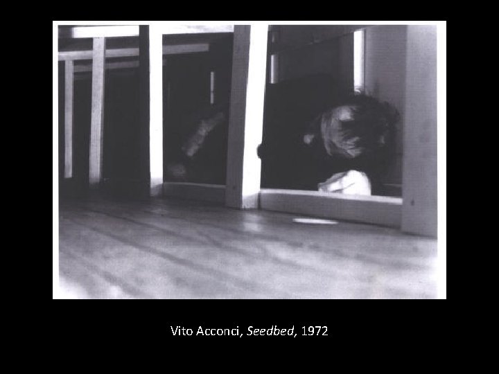 Vito Acconci, Seedbed, 1972 