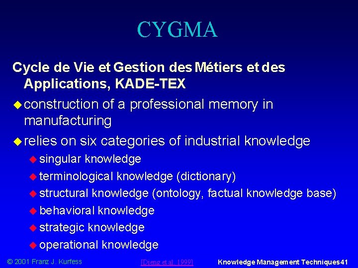 CYGMA Cycle de Vie et Gestion des Métiers et des Applications, KADE-TEX u construction