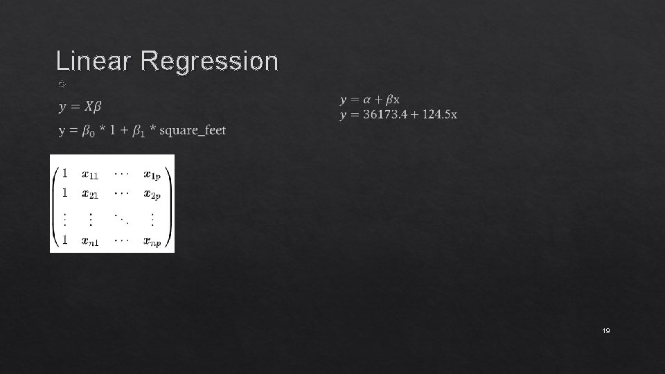 Linear Regression 19 