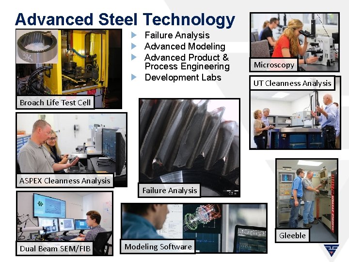 Advanced Steel Technology Failure Analysis Advanced Modeling Advanced Product & Process Engineering Development Labs