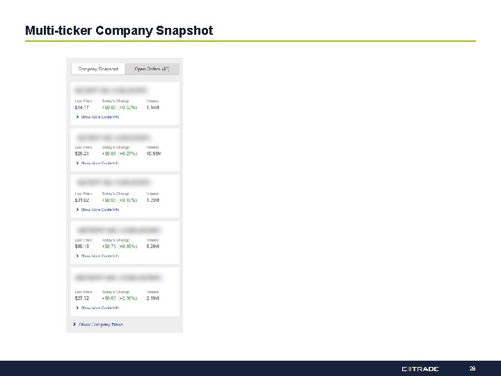 Multi-ticker Company Snapshot 28 