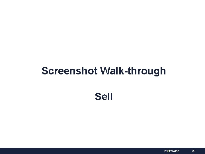 Screenshot Walk-through Sell 35 