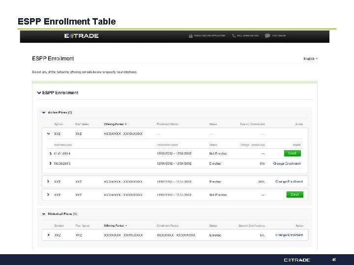 ESPP Enrollment Table 45 