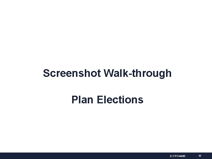 Screenshot Walk-through Plan Elections 55 