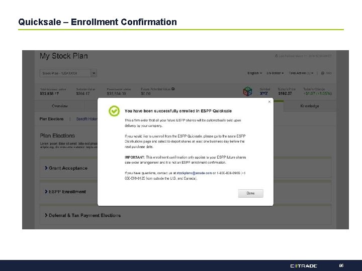 Quicksale – Enrollment Confirmation 85 