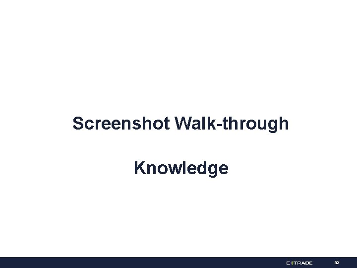 Screenshot Walk-through Knowledge 89 