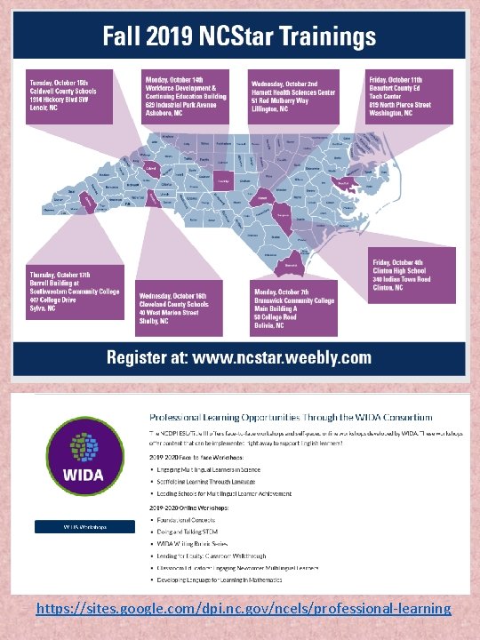 https: //sites. google. com/dpi. nc. gov/ncels/professional-learning 