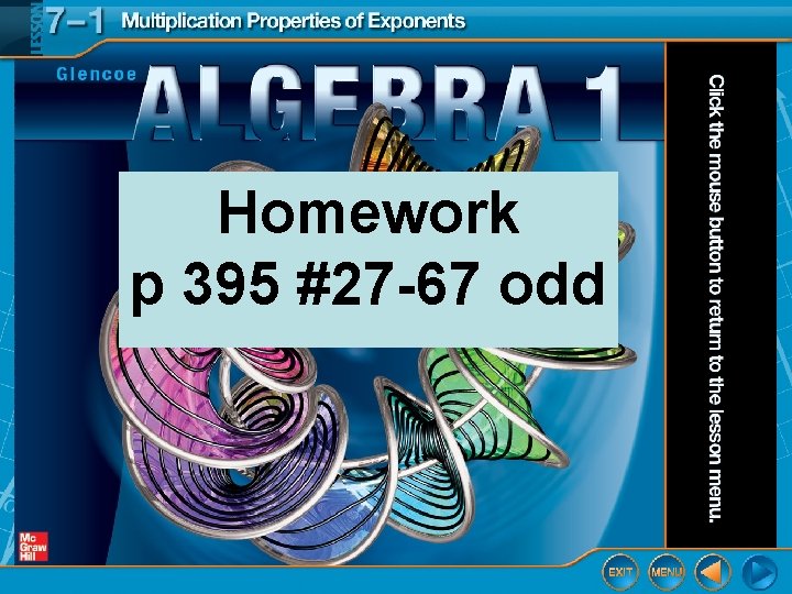 Homework p 395 #27 -67 odd 