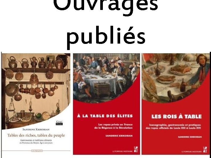 Ouvrages publiés 