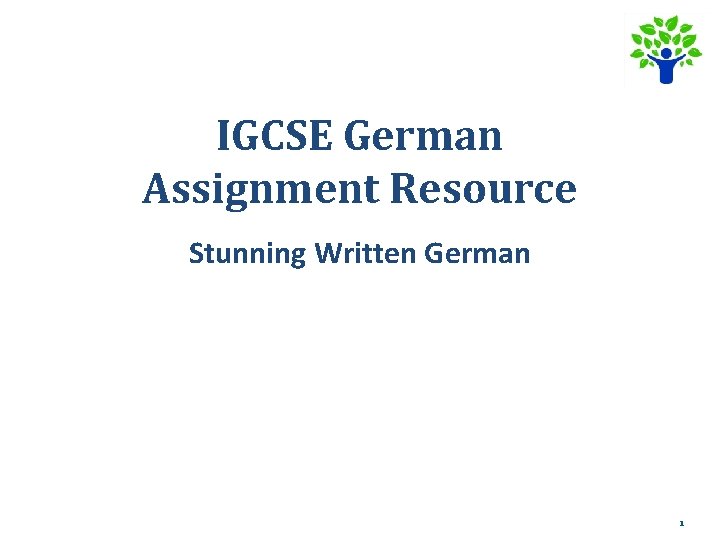 IGCSE German Assignment Resource Stunning Written German 1 