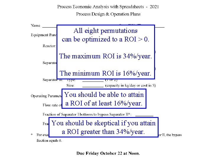 All eight permutations can be optimized to a ROI > 0. The maximum ROI