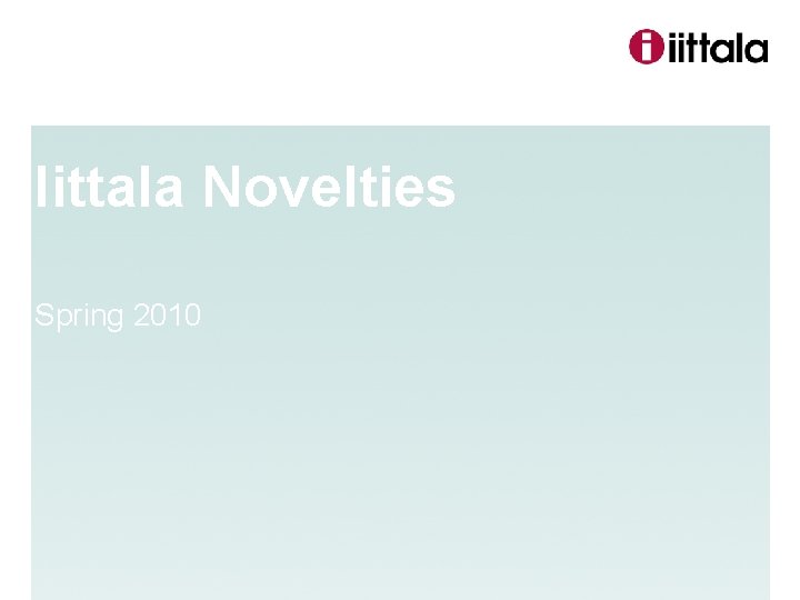 Iittala Novelties Spring 2010 