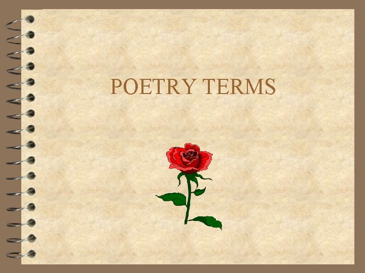 POETRY TERMS 