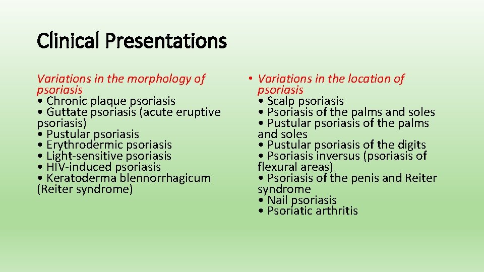 Psoriasis vulgaris differenciáldiagnózis