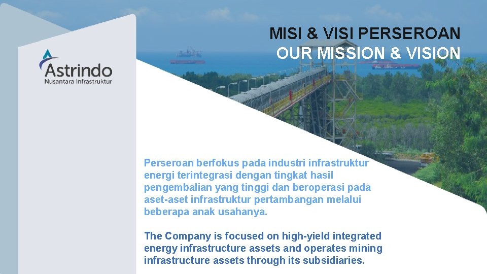 Company Presentation | 4 MISI & VISI PERSEROAN OUR MISSION & VISION Perseroan berfokus