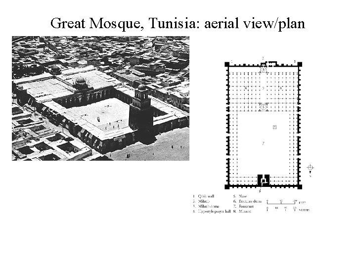 Great Mosque, Tunisia: aerial view/plan 