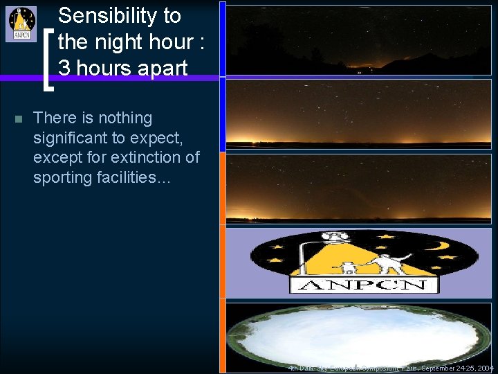 Sensibility to the night hour : 3 hours apart n There is nothing significant