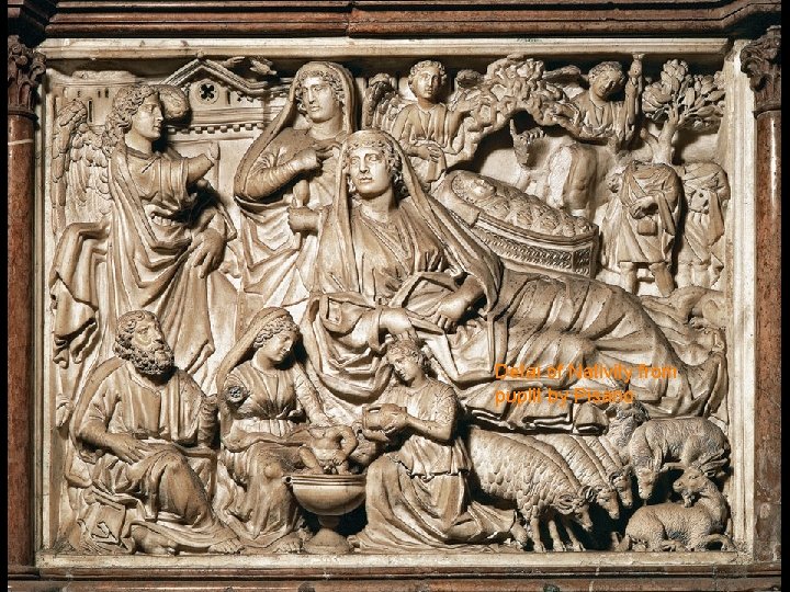 Detai of Nativity from puplit by Pisano 