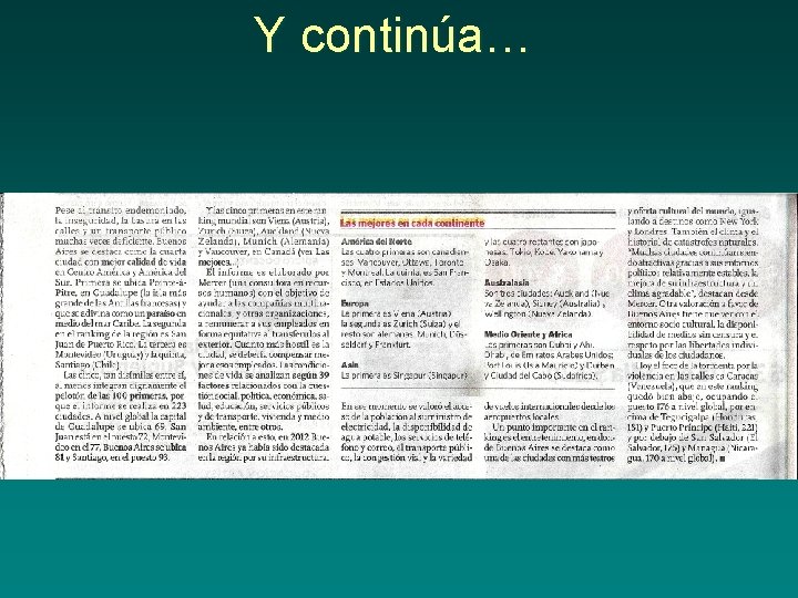 Y continúa… 