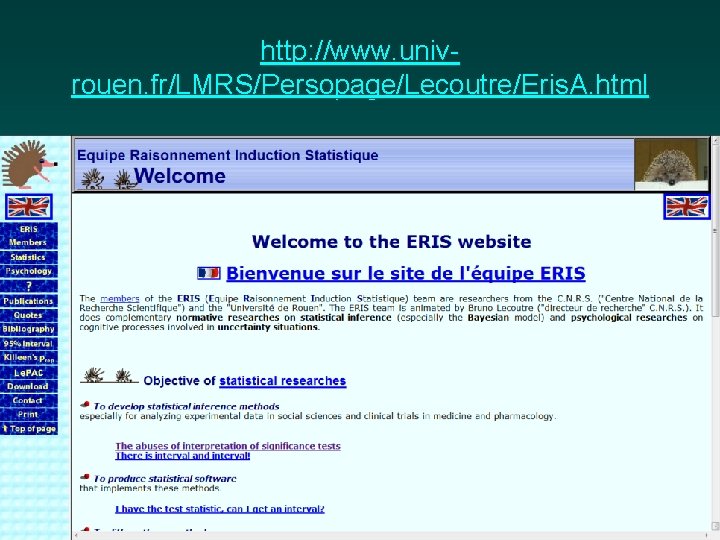 http: //www. univ rouen. fr/LMRS/Persopage/Lecoutre/Eris. A. html 