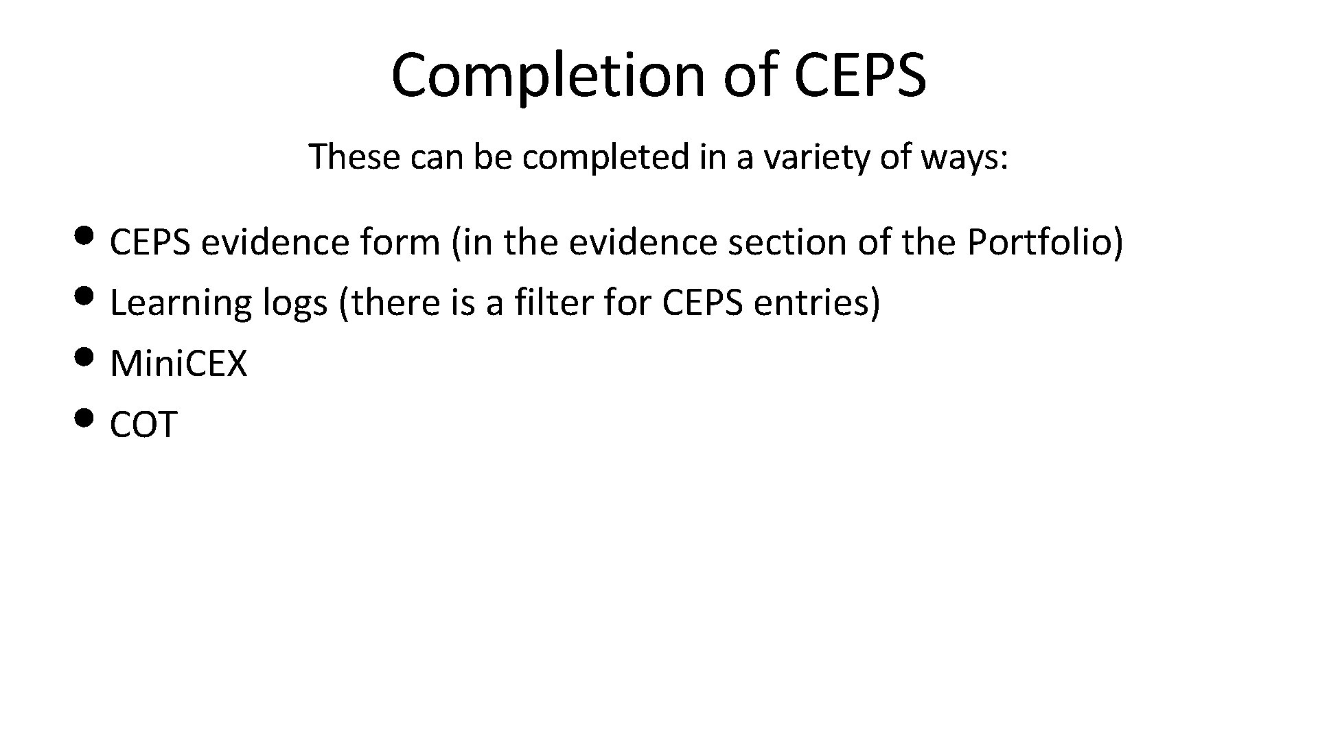 Clinical Examination and Procedural Skills CEPS Dr Chris