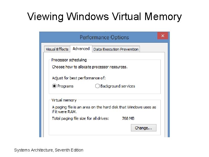 Viewing Windows Virtual Memory Systems Architecture, Seventh Edition 