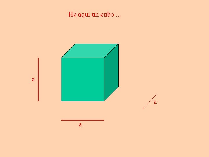 He aquí un cubo. . . a a a 