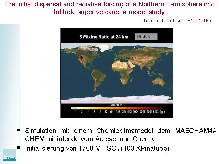 The initial dispersal and radiative forcing of a Northern Hemisphere mid latitude super volcano: