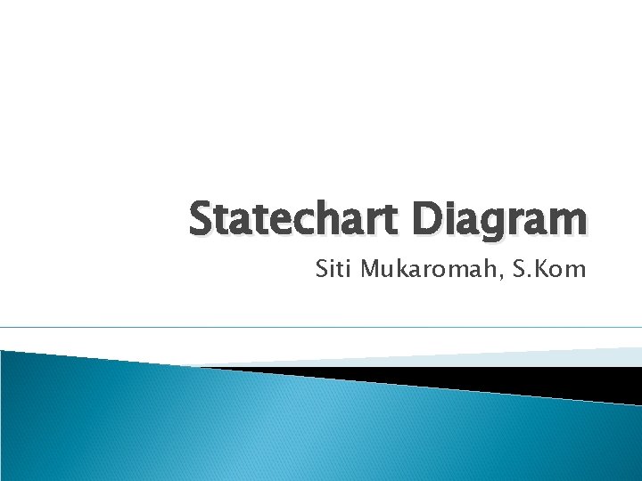 Statechart Diagram Siti Mukaromah, S. Kom 