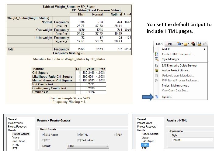 You set the default output to include HTML pages. 