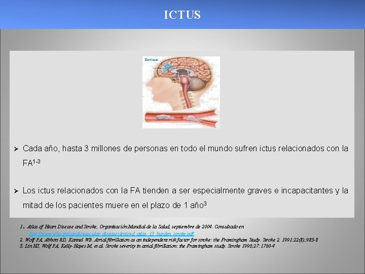 ICTUS Cada año, hasta 3 millones de personas en todo el mundo sufren ictus ICTUS Cada año, hasta 3 millones de personas en todo el mundo sufren ictus