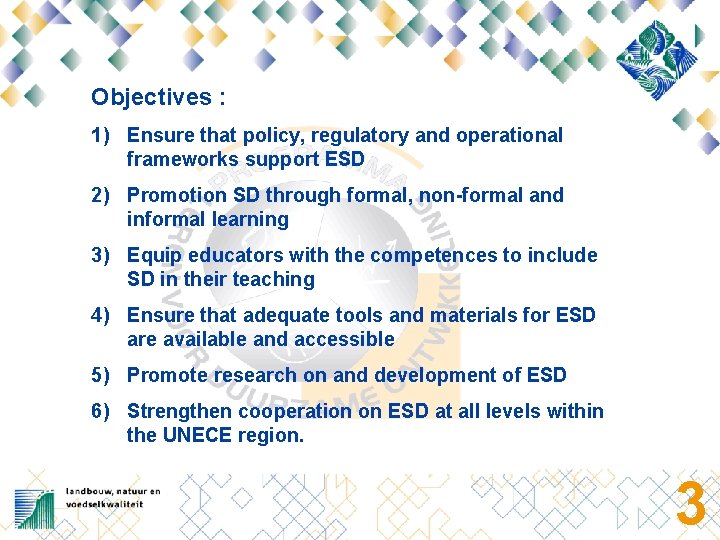 Indicators to measure the effectiveness of the implementation