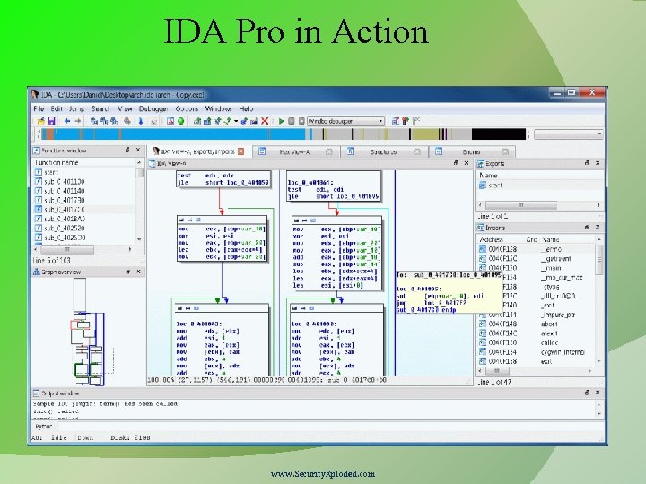 IDA Pro in Action www. Security. Xploded. com 